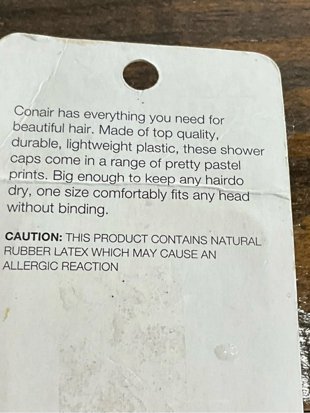 2009 Conair Styling Essentials Purple Shower Cap Large NOS